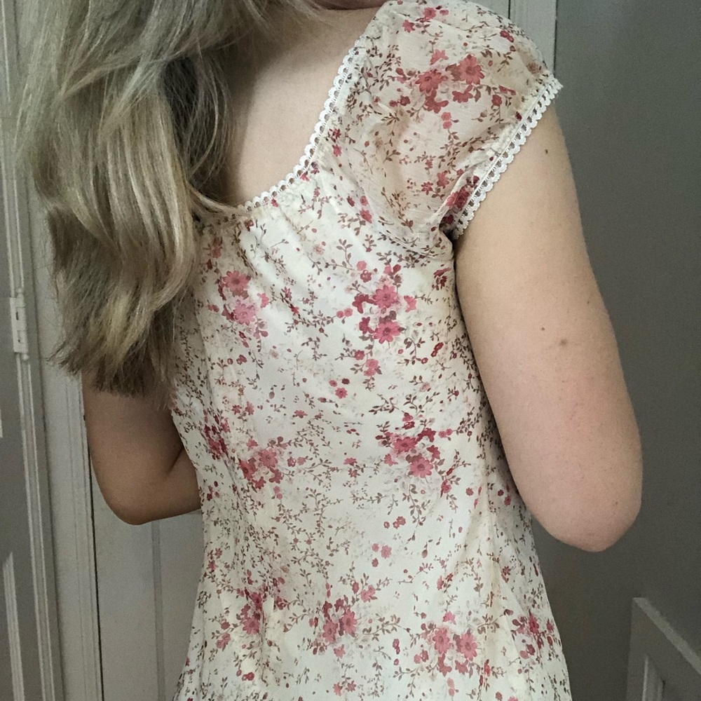 Studio Y Dresses Y2k Studio Y Cream Floral Dress 1314